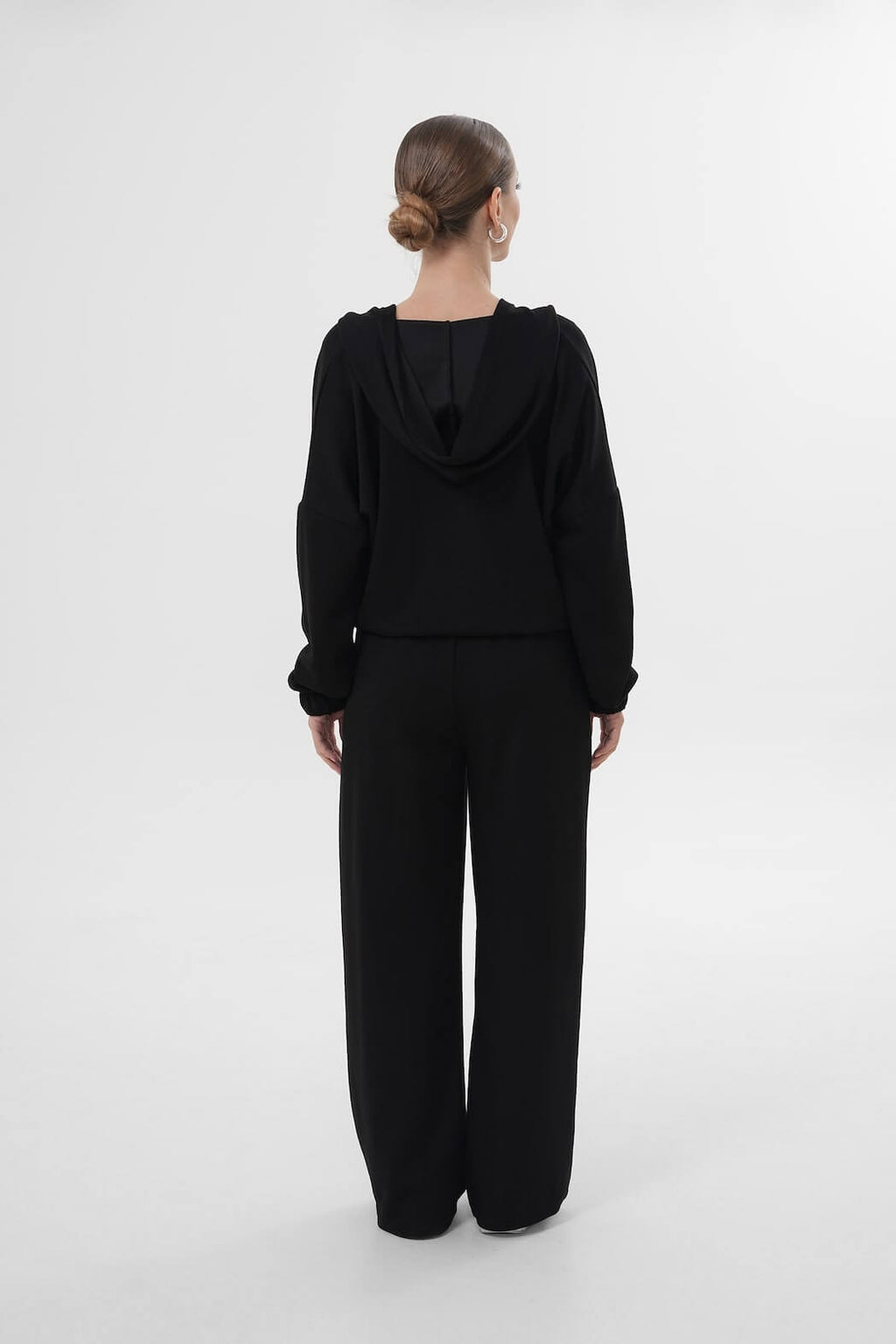 Renk: Siyah | Çıtçıtlı Kapüşonlu Ceket Sweat