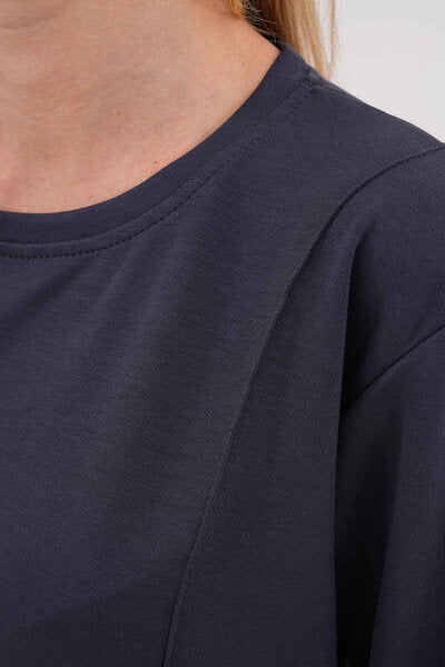 Renk: Antrasit | Çımalı Bisiklet Yaka Sweat
