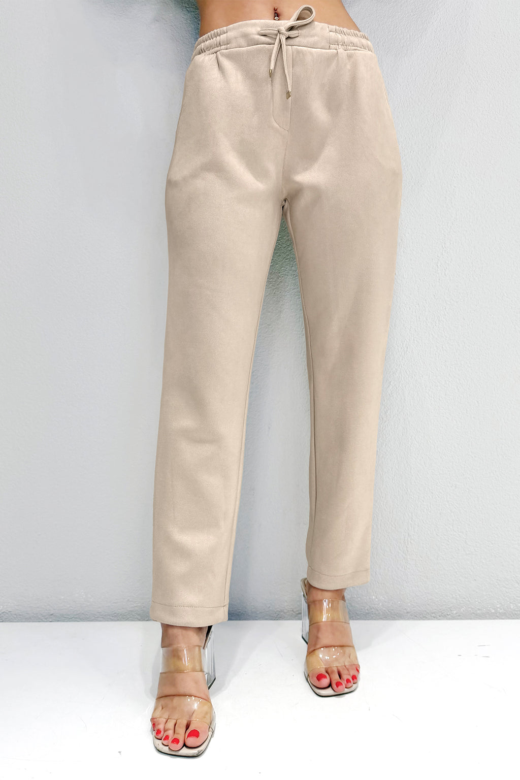 M2005 Bej Süet Pantolon