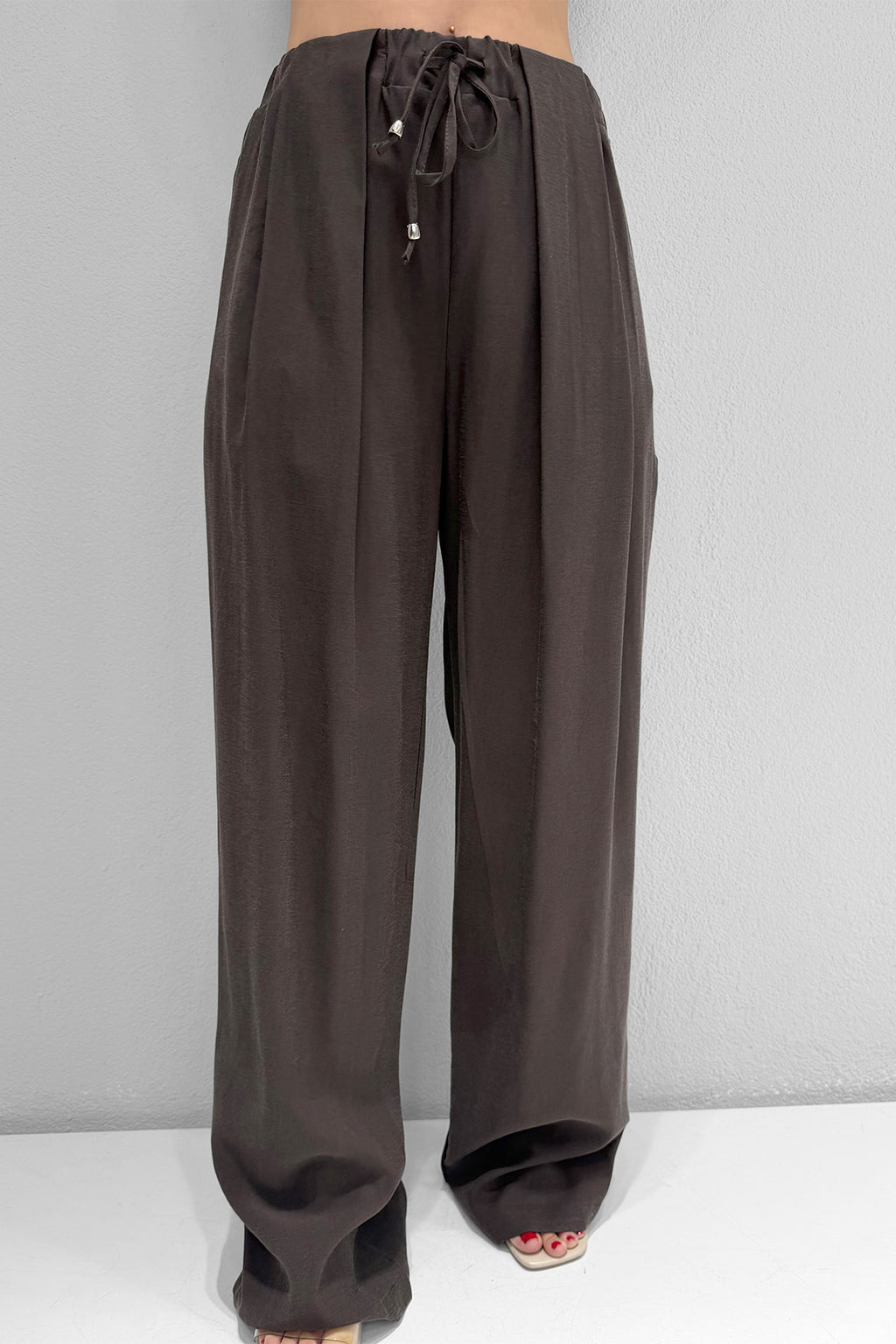 M2106 Bağcıklı Pantolon Kahverengi
