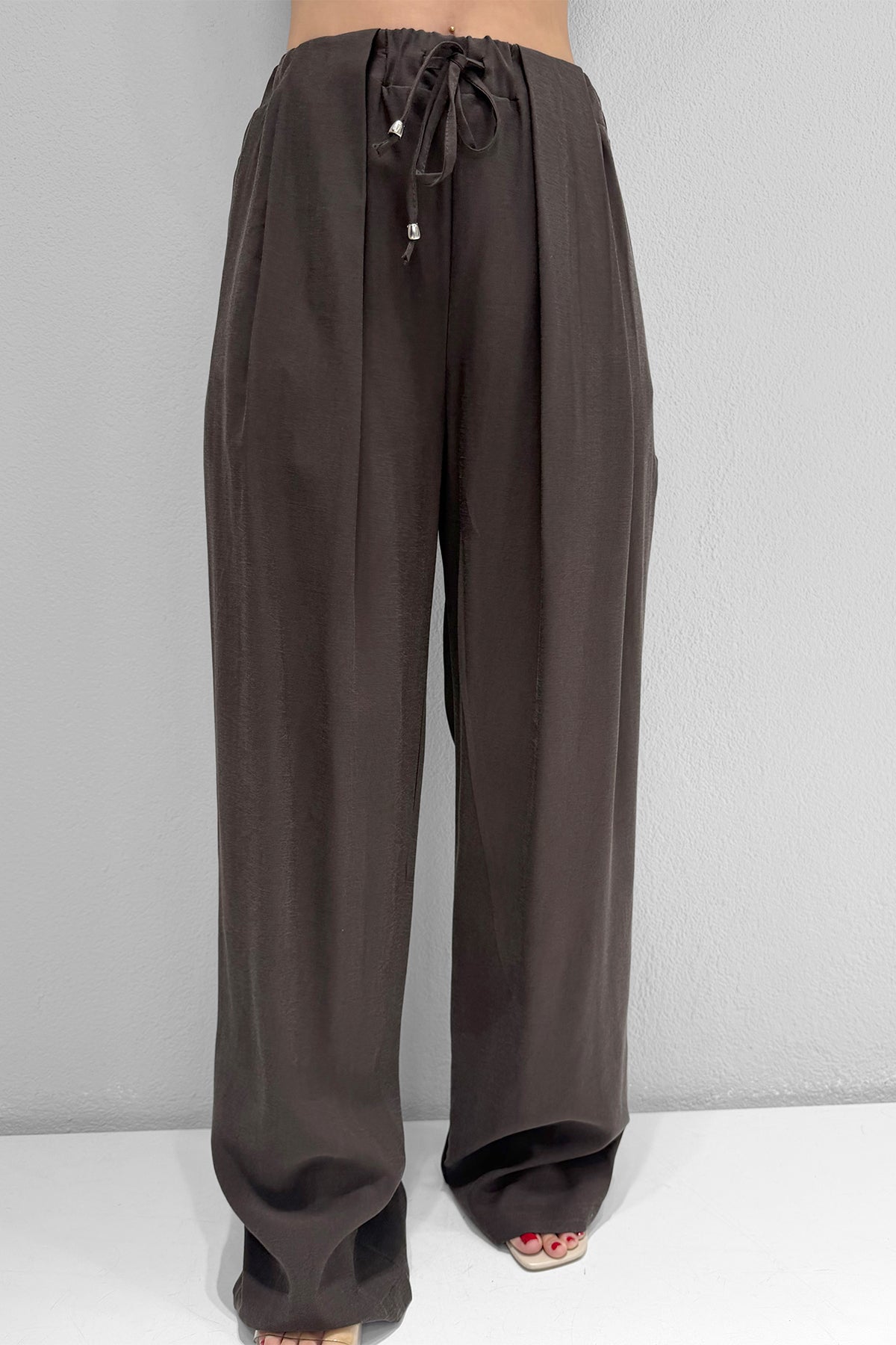 M2106 Bağcıklı Pantolon Kahverengi
