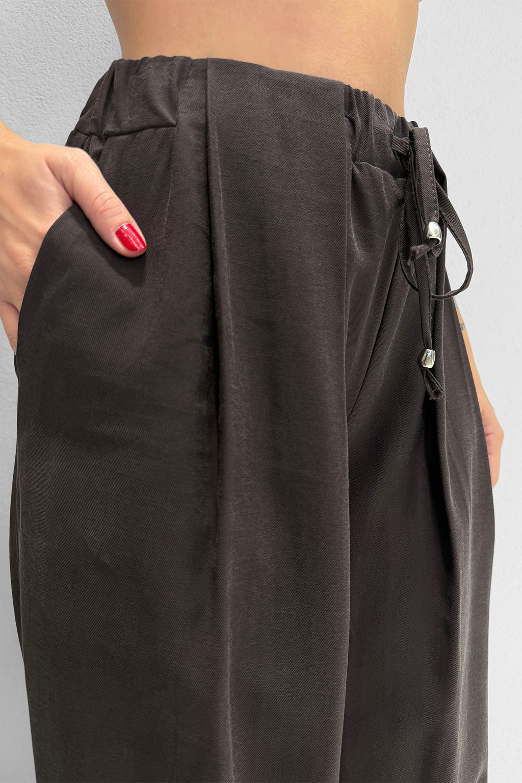 M2106 Bağcıklı Pantolon Kahverengi