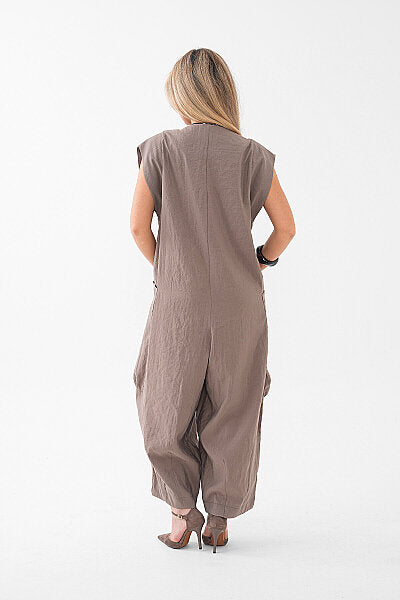 Renk: Vizon | Oversize Kolsuz Tulum