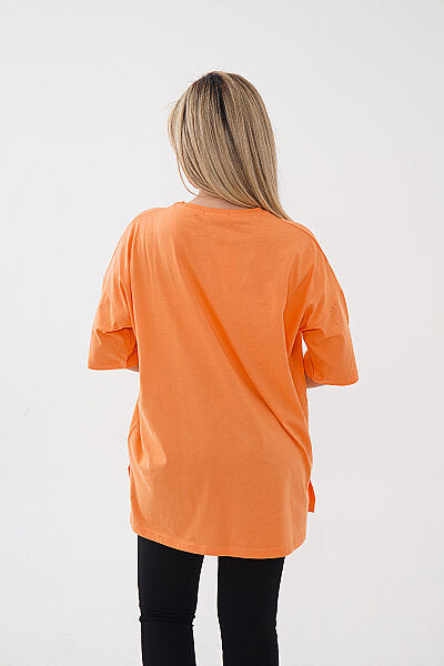 Renk: Oranj | Cepli Tshirt