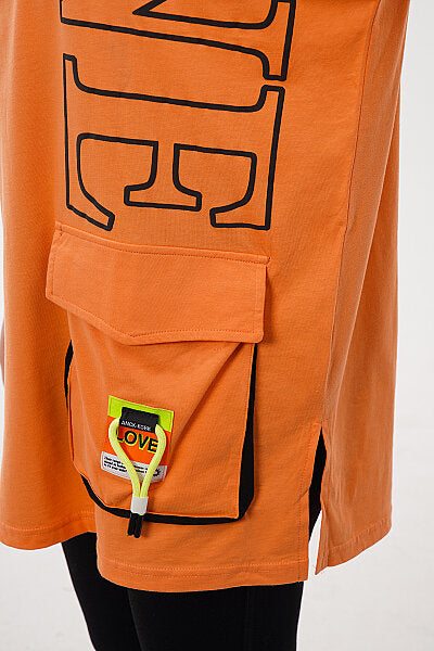 Renk: Oranj | Cepli Tshirt