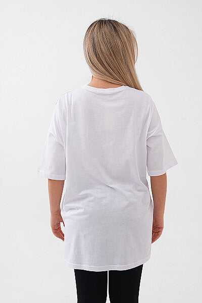 Renk: Beyaz | Cepli Tshirt