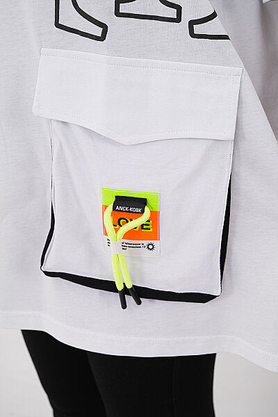 Renk: Beyaz | Cepli Tshirt