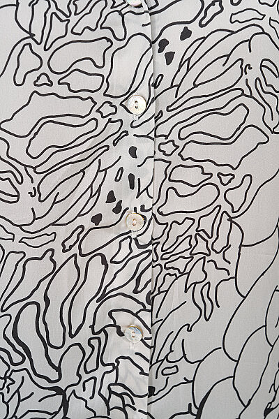 Renk: Ekru | T8001 Desenli Saten Gömlek