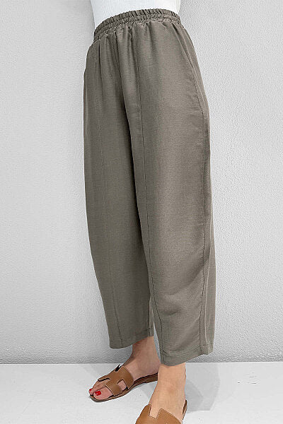 Renk: Haki | Barrel Pantolon