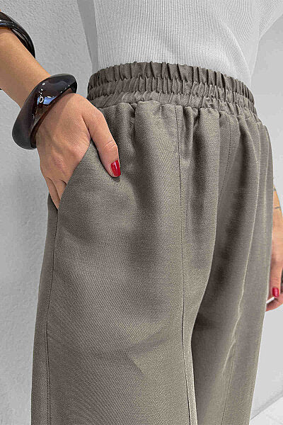Renk: Haki | Barrel Pantolon