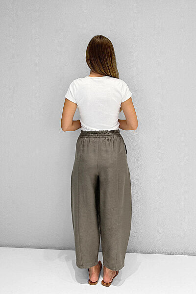 Renk: Haki | Barrel Pantolon