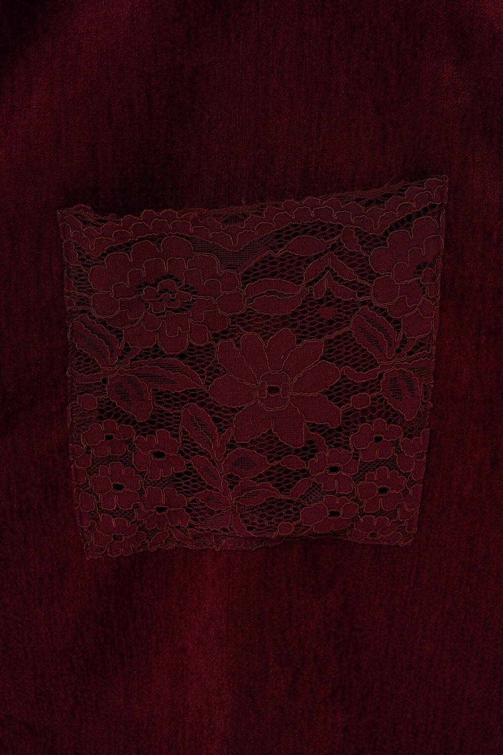 Renk: Bordo | Dantel Detaylı Bluz