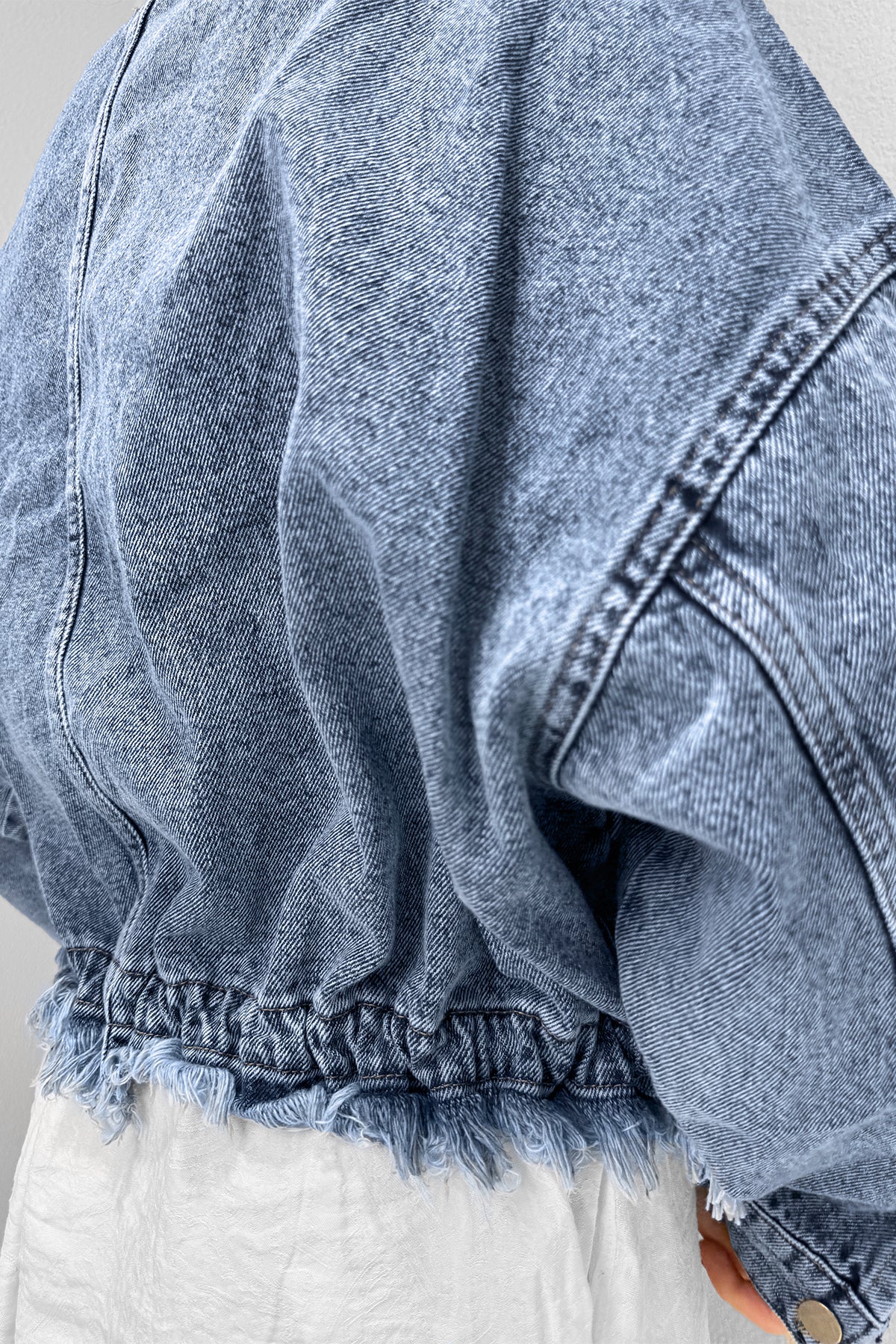 M1053 Bağlamalı Denim Ceket