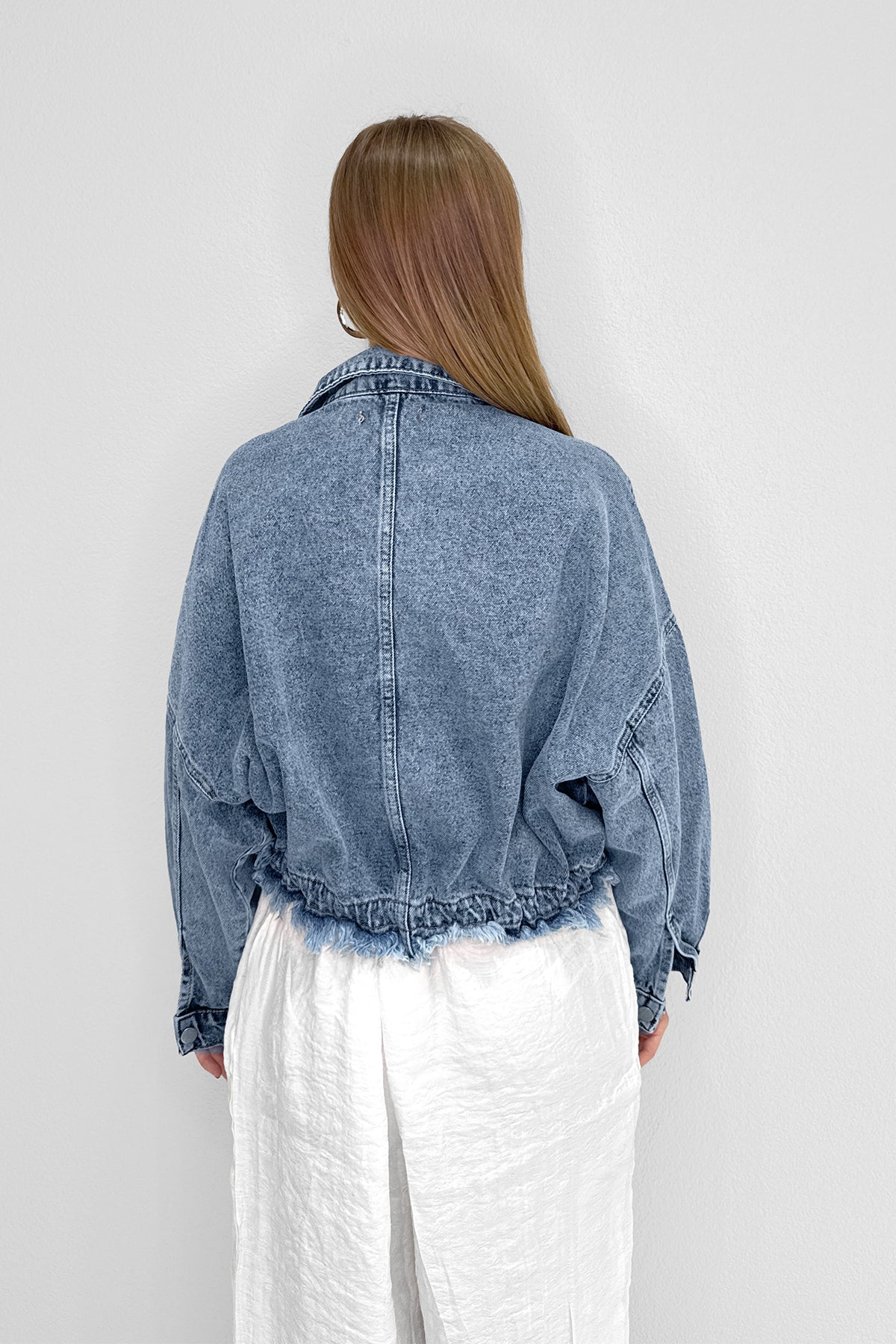 M1053 Bağlamalı Denim Ceket