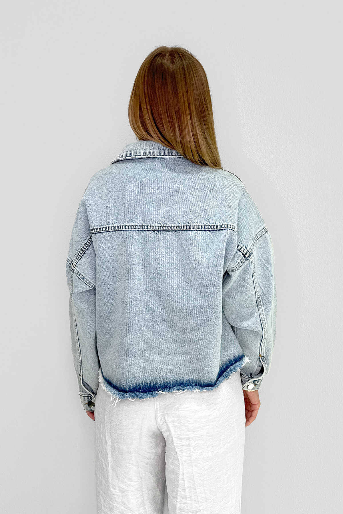 M1054 Taş Detaylı Denim Ceket