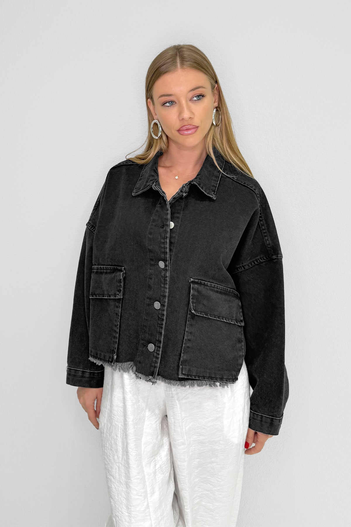 M1053 Bağlamalı Denim Ceket