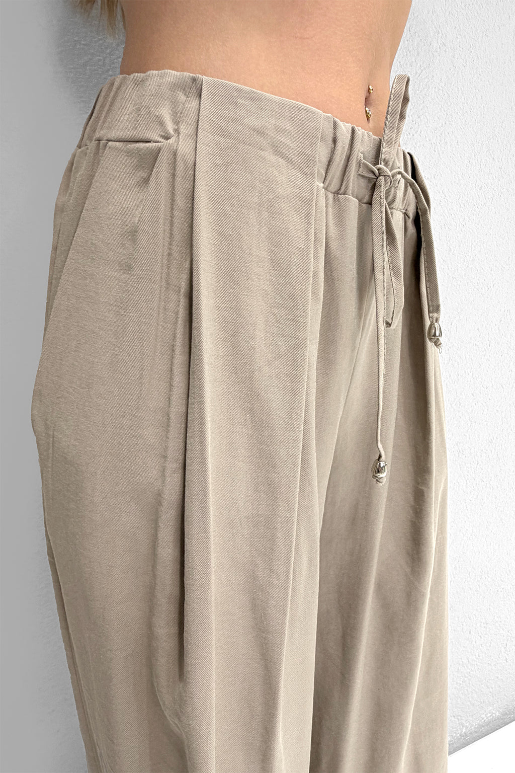 M2106 Bağcıklı Pantolon Bej