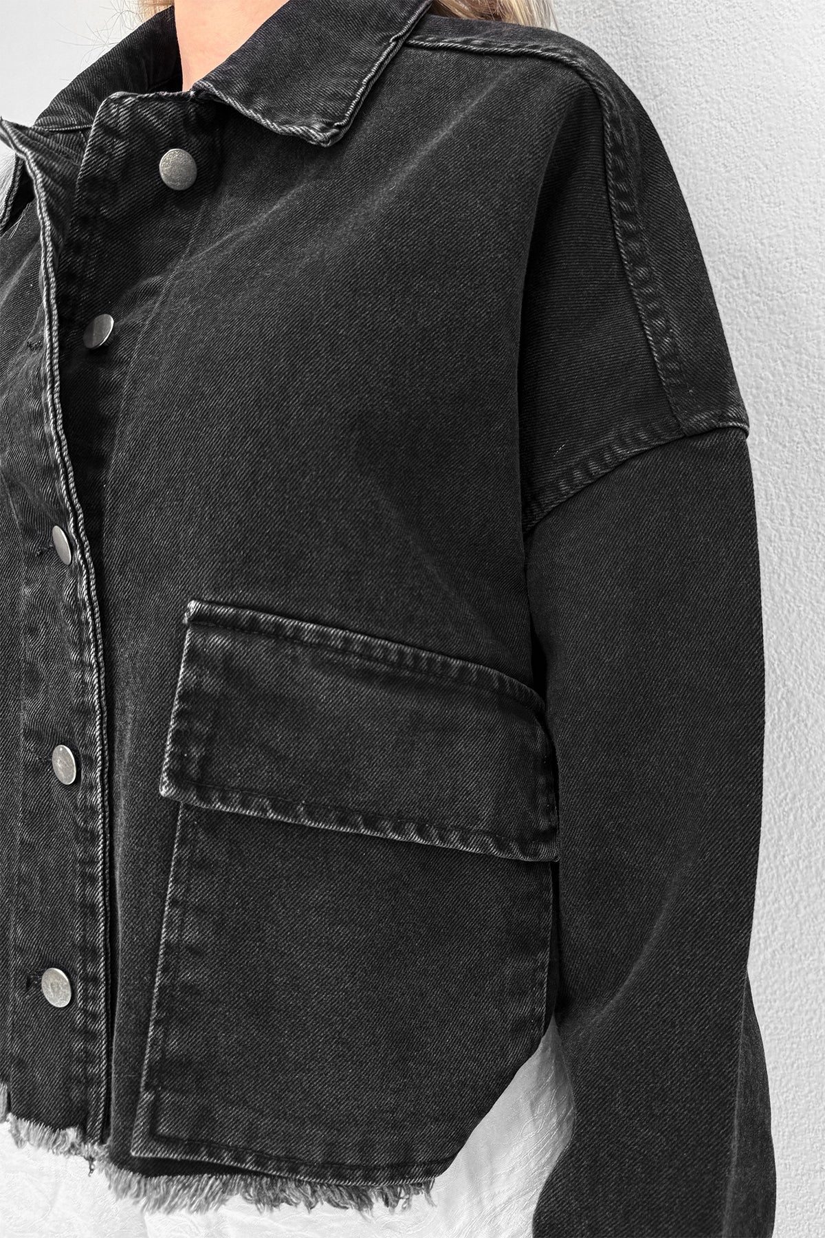 M1053 Bağlamalı Denim Ceket