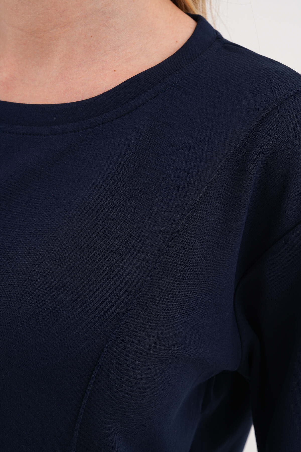 Renk: Lacivert | Çımalı Bisiklet Yaka Sweat
