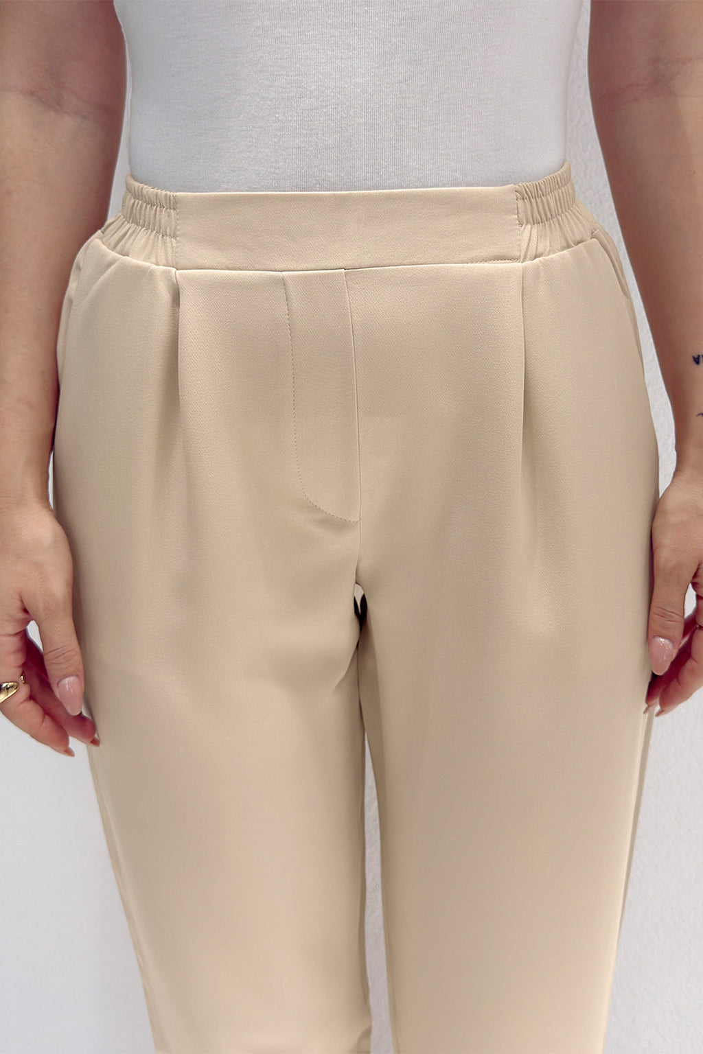 Renk: Bej | Duble Paça Pantolon