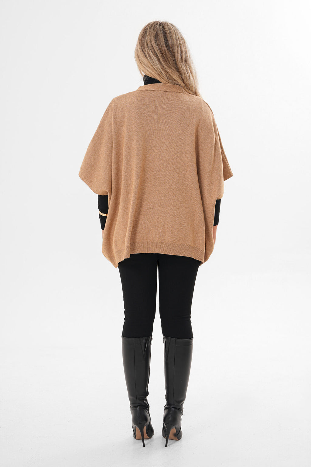 Renk: Vizon | Oversize Triko Hırka