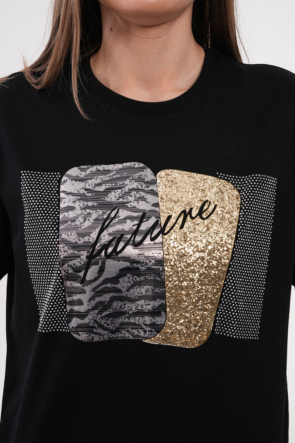 Renk: Siyah | Fature Baskılı Tshirt