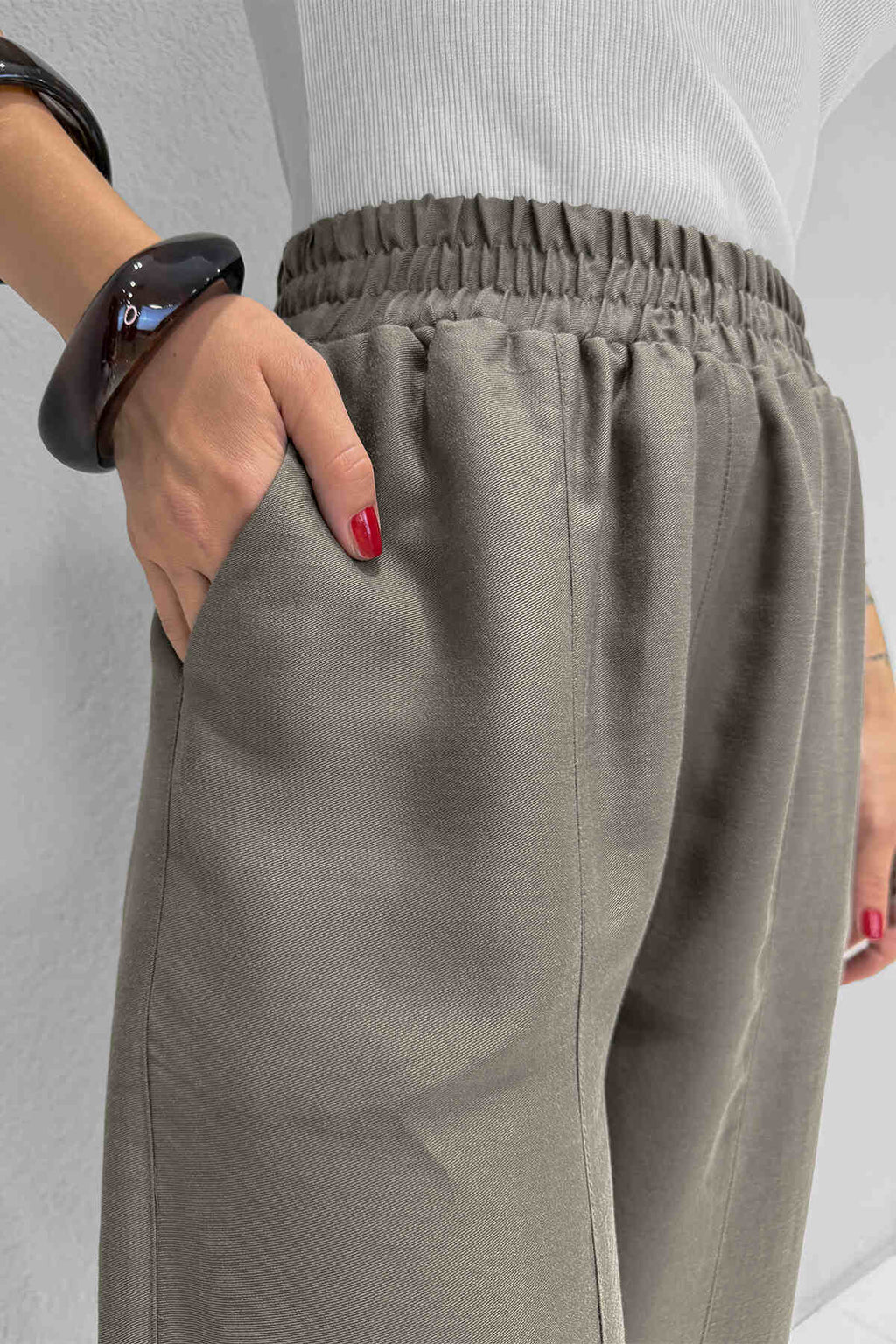 Renk: Haki | Barrel Pantolon