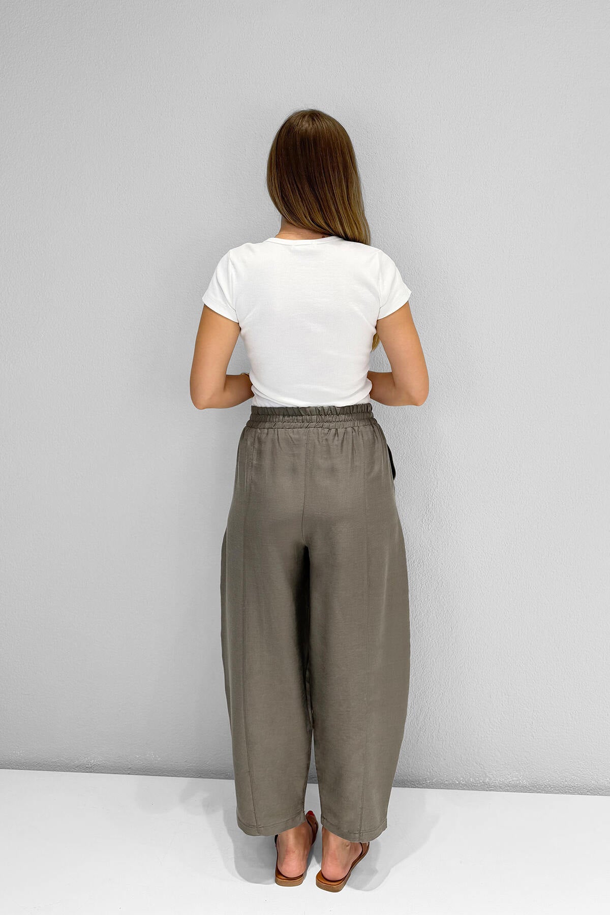 Renk: Haki | Barrel Pantolon
