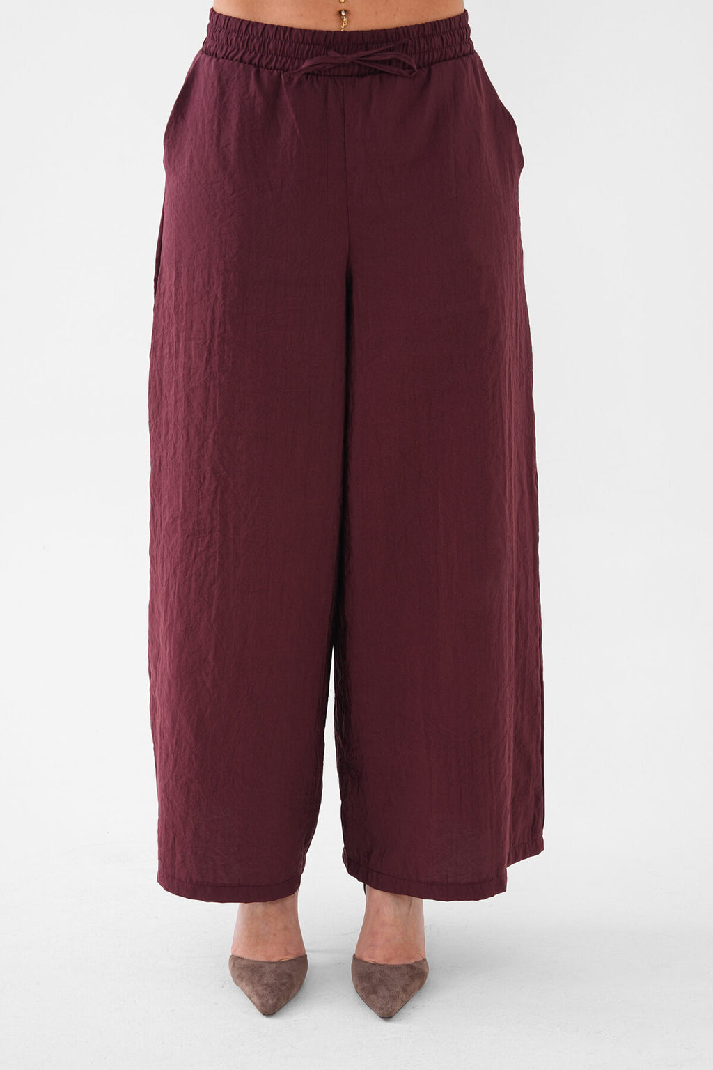 Renk: Bordo | Bol Paça Pantolon