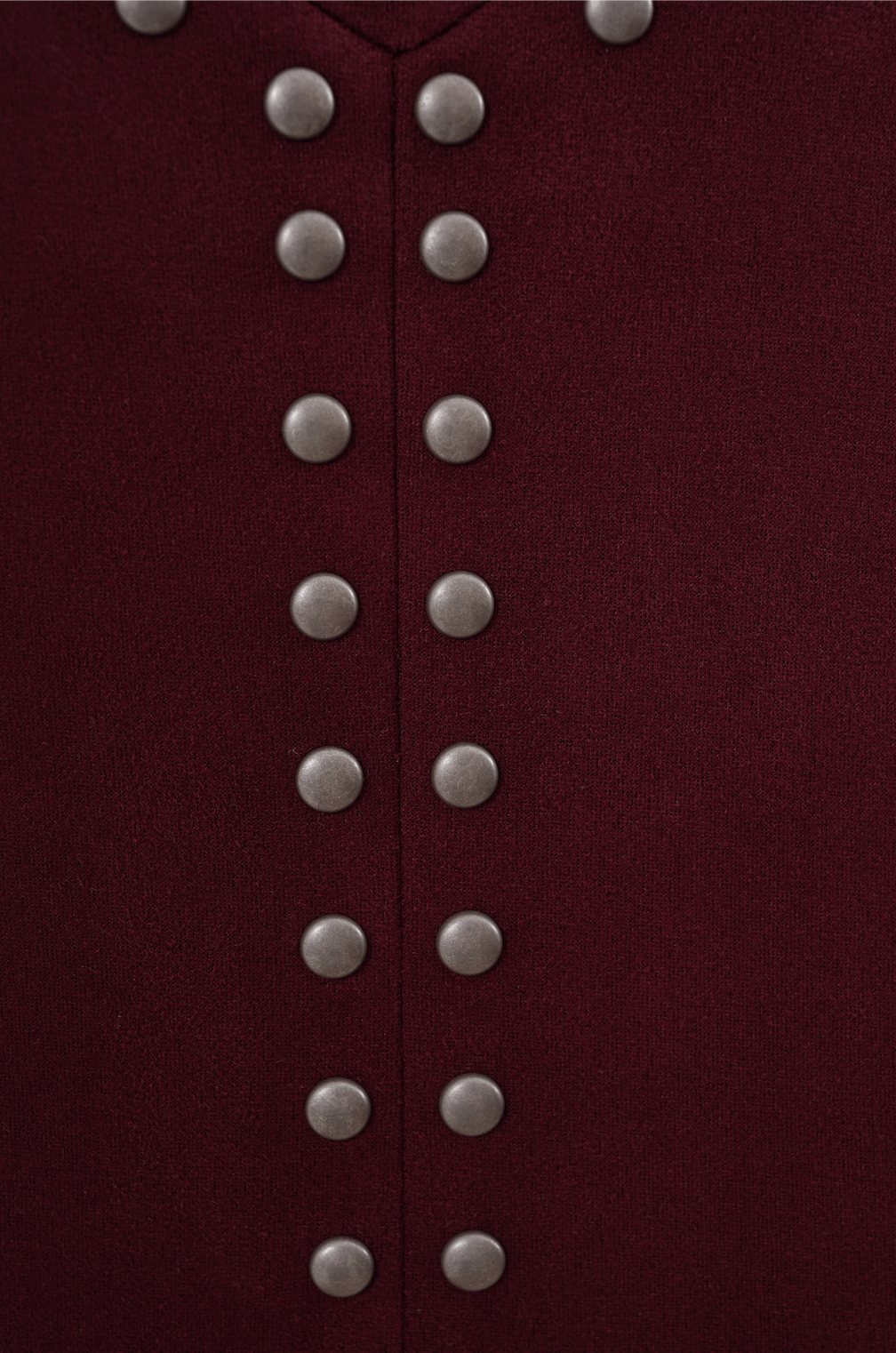 Renk: Bordo | Metal Süs Detaylı Süet Mini Elbise