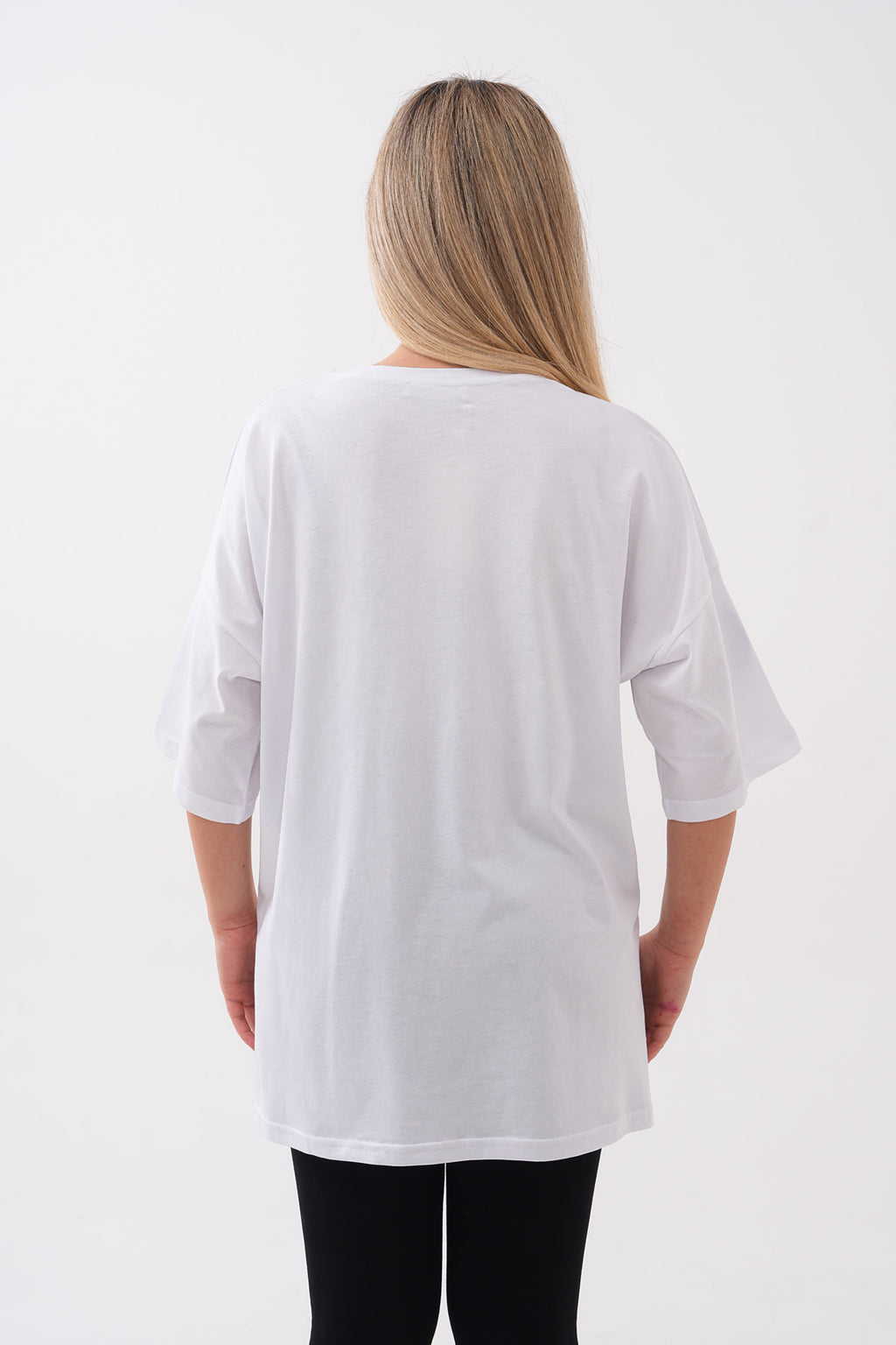 Renk: Beyaz | Oversize Choose Baskılı Tshirt Kırmızı