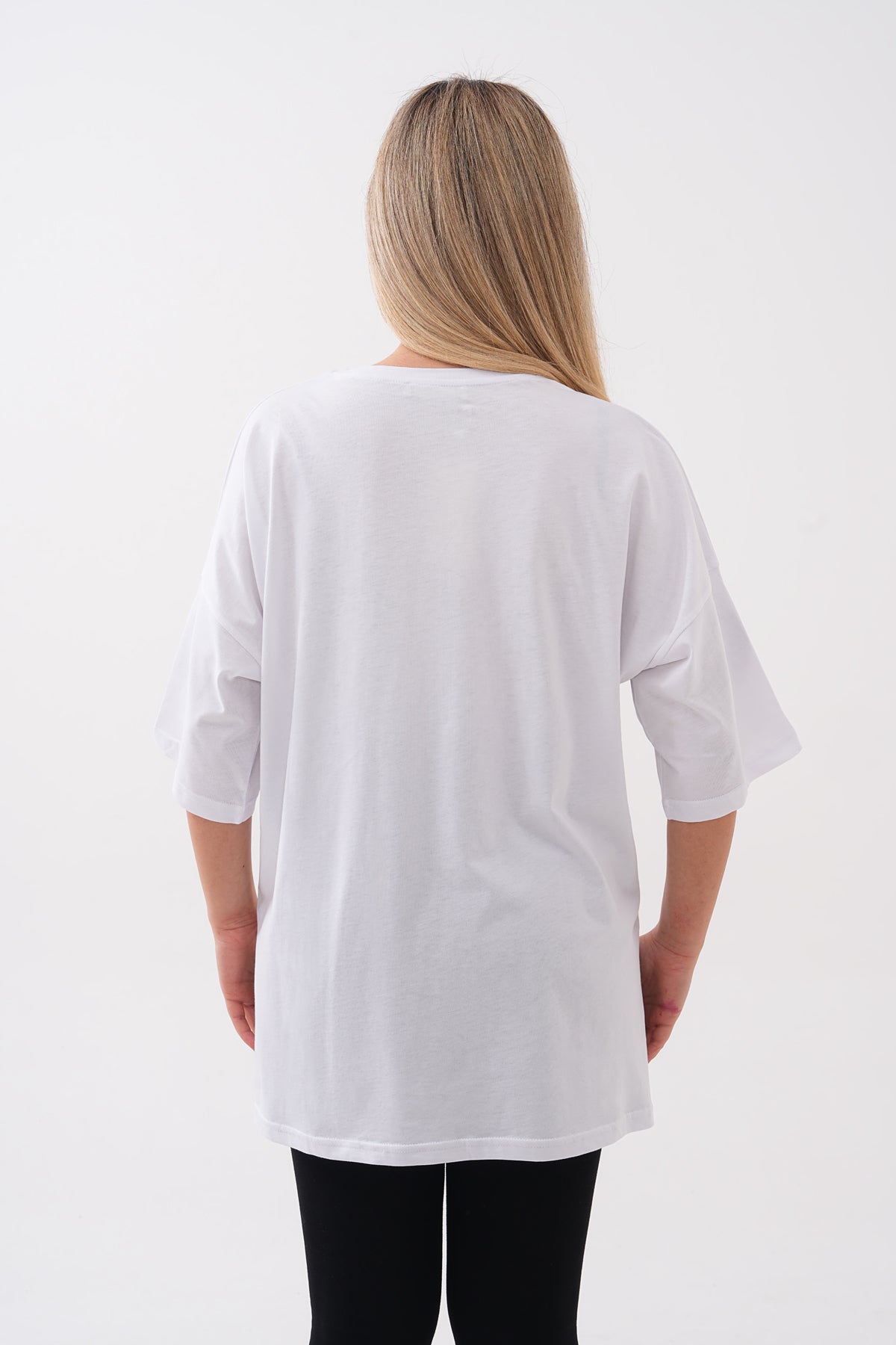 Renk: Beyaz | Oversize Choose Baskılı Tshirt Kırmızı