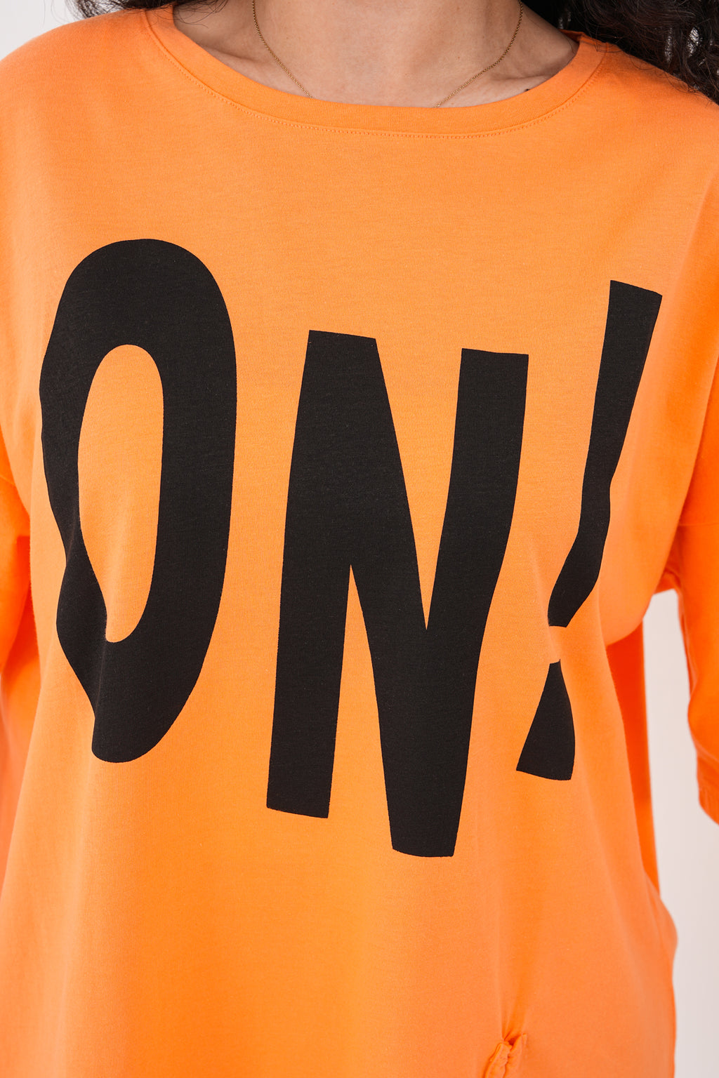 Renk: Somon | Oversize ON! Baskılı Tshirt