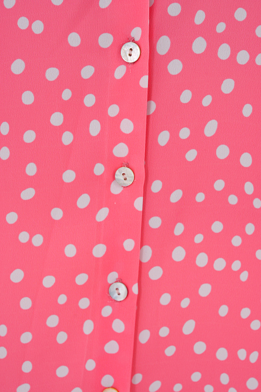 Renk: Pembe | T8003 Puantiyeli Saten Gömlek