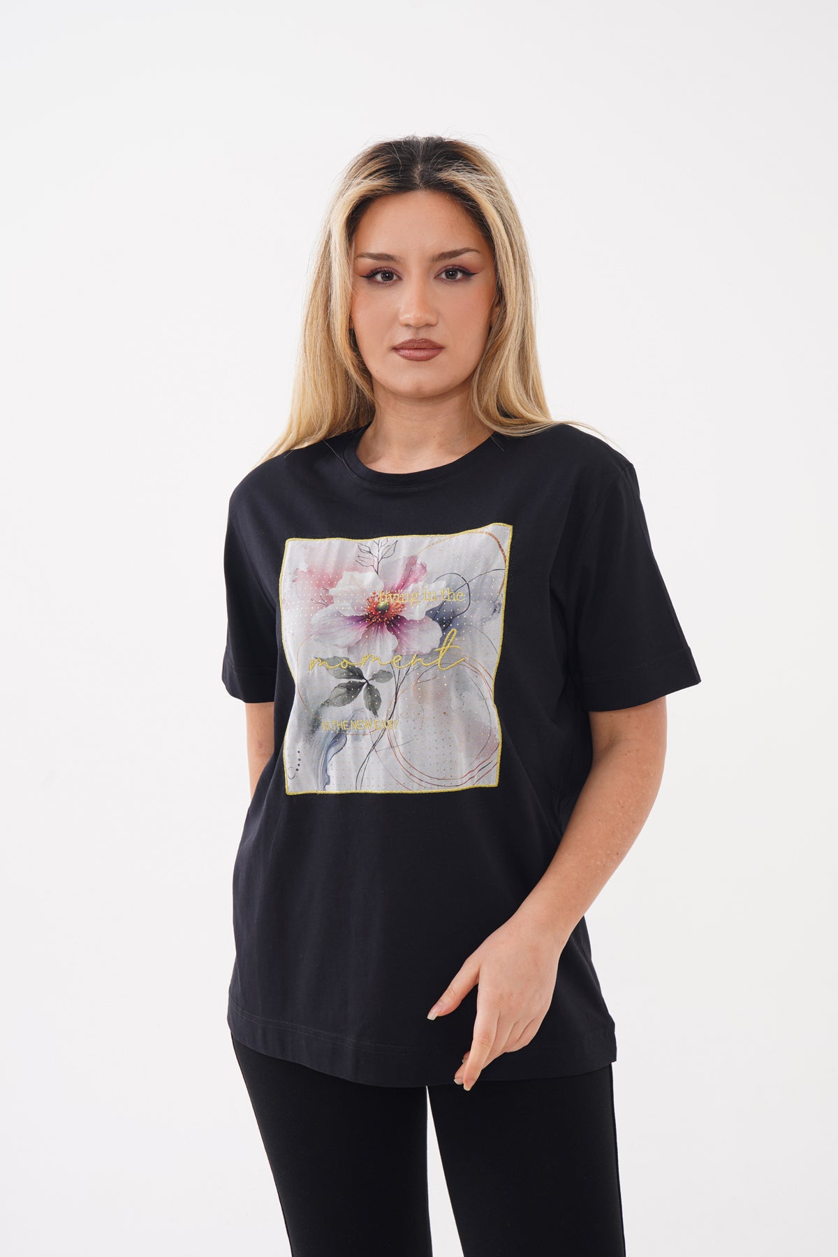 Renk: Siyah | Tiving In The Moment Tshirt